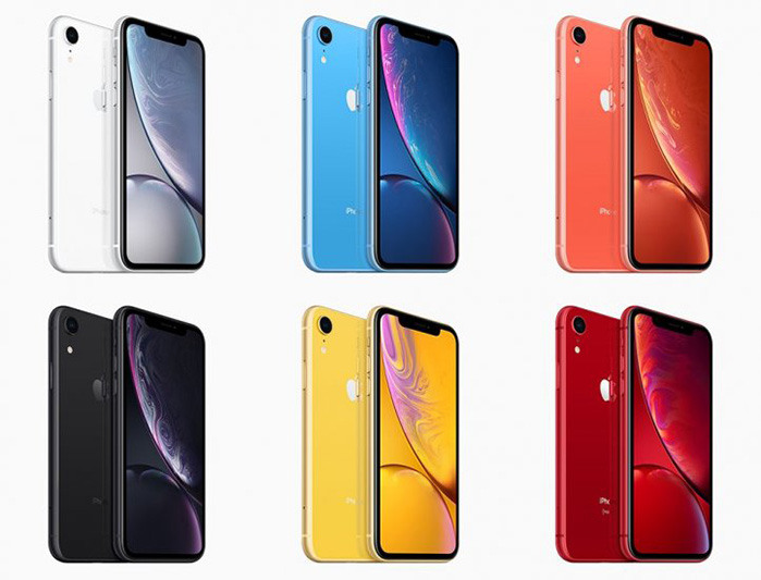 Цветовая гамма iPhone XR
